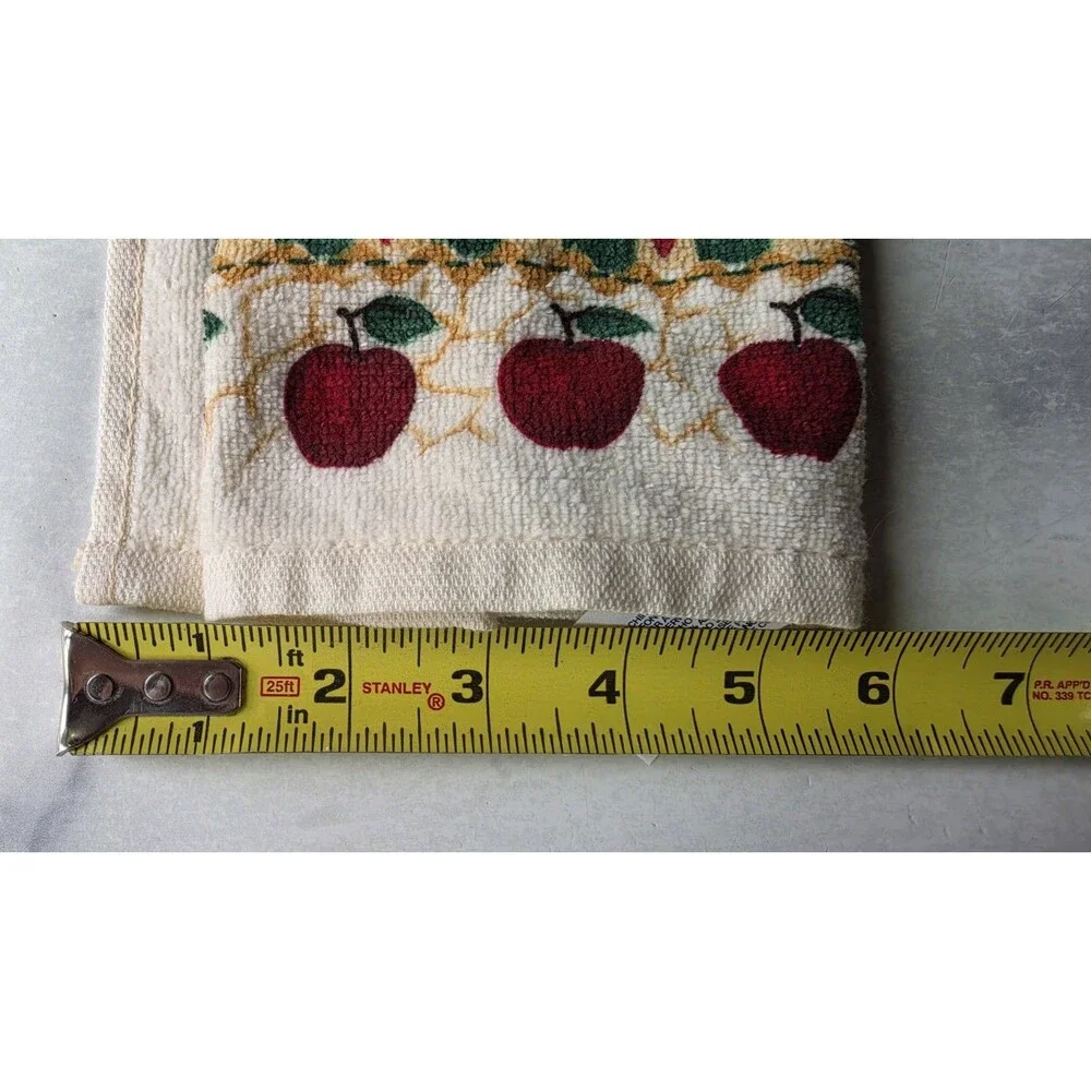 Design Cottage Red Apple Kitchen Hand Towel New Vintage
